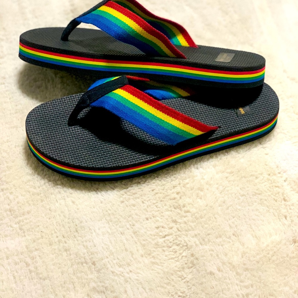 Saint Laurent Sandals Rainbow flip flops - Picture 5 of 8